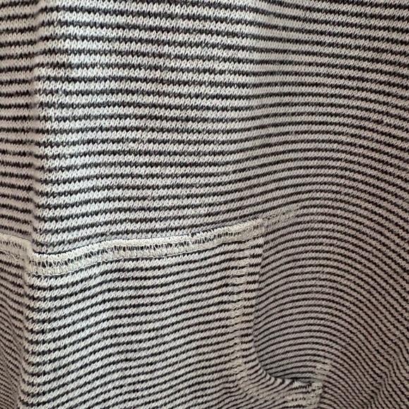 Calvin Klein Performance Black Striped Terry Beach Hoodie Sweatshirt L - Picture 2 of 4